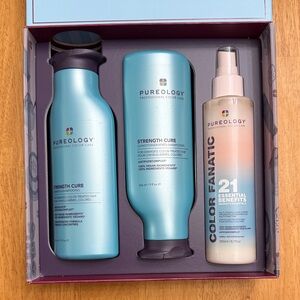 Pureology Strength Cure and Color Fanatic Set - Blue and Cream